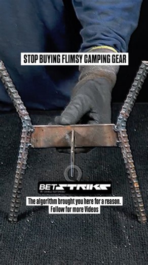 🔥This heavy-duty scrap metal invention just outlasted every store-bought stove stand on the market. Most portable cookware supports are too weak for heavy cast iron, but this creator reinvents the design using bent rebar and a central locking plate. The logic relies on the X-frame geometry, which directs the downward pressure of the pot outward through the angled legs, ensuring rock-solid stability on any uneven ground. Save this to build one yourself. #welding #fabrication #camping #bushcraft 