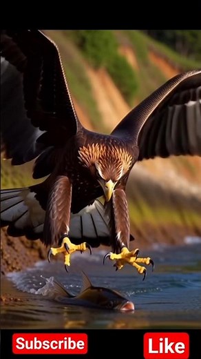Eagle Hunting Fish | Powerful Eagle Catching Fish 🦅🐟