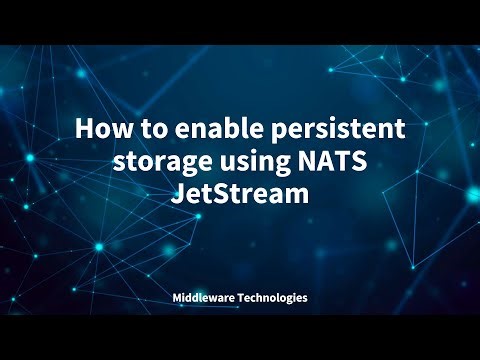 How to enable persistent storage using NATS JetStream