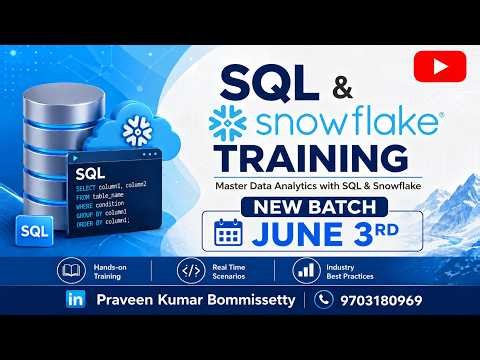 Snowflake Demo | Snowflake End to End Course | New Batch Starts from June 3rd | Snowflake Training