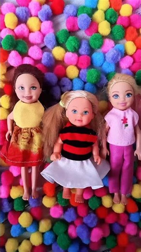 I Made New Outfits for Twin Sisters and Little One #doll #dollclothes #cute #kids #play