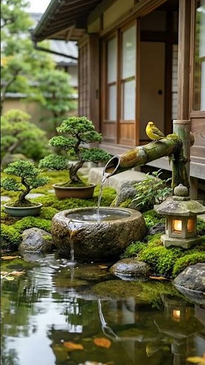 Relaxing Zen Garden Fountain 🌿 Piano & Water Sounds for Deep Sleep, Study & Calm