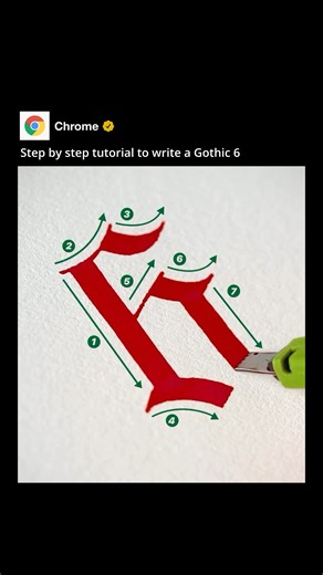 Gothic number 6 | Made by Edgar