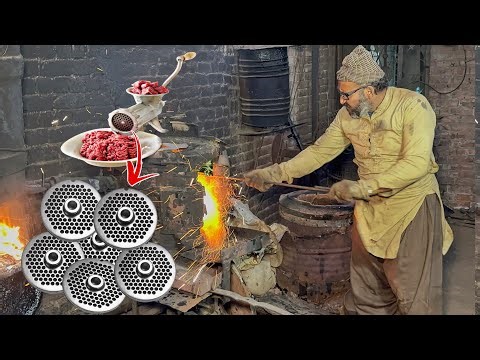 Amazing Process of Manufacturing Meat Grinder Plate from Old Leaf Spring | Recycling Leaf Springs