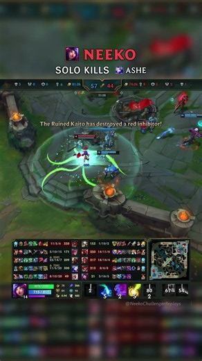 Neeko SOLO KILLS Ashe | EUW Master Patch 26.14 #shorts