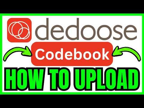 How To UPLOAD Codebook To Dedoose (QUICK & EASY) 2026