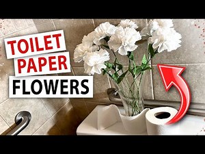 How to Make Toilet Paper Flowers – Tissue Paper Carnations - Easy DIY Handmade Craft Idea