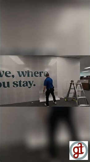Motel 6 Corporate Office Wall Wrap Installation | Graphic Installation Team