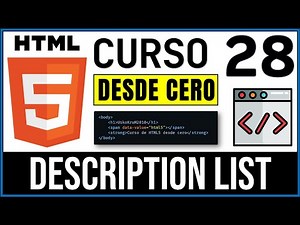 Listas con Descripción en HTML (Description List) | Etiquetas dl, dt y dd | Curso HTML5 # 28
