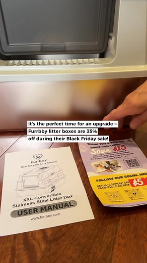 ✨Furby XXL Stainless Litter Box 🐾 https:furrbby.com 🔥 Black Friday SALE 35% OFF — Upgrade yours today! 🖤 Extra-large & spacious ✨ 360° enclosed design-less mess 🧼 Non-stick base for easy cleaning 🌿 Built-in deodorizing slot for odors We have been reviewing the Furrbby XXL Stainless Litter Box for the last week and we love it (cats 💩 and easy cleanup for us). It really is an upgrade from our plastic litter boxes. *product feature only, not a paid ad | Max & the Rescues