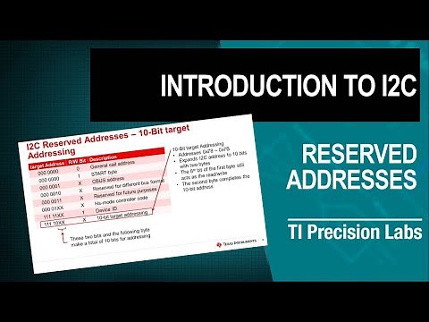 Introduction to I2C: Reserved addresses