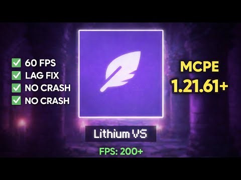 Lithium Client V5 For MCPE 1.21+ | Fps Boost Client 😍😍😍 ‪@platinumvgamer‬