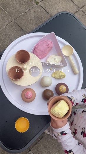 DIY Cloud Dough Ice Cream Activity for Kids