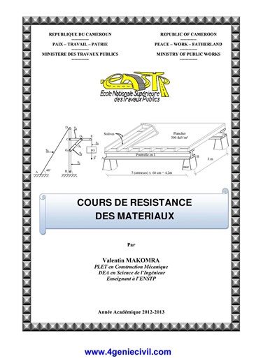 Cours de Résistance des Matériaux et Exercices Corrigés : Voici le lien de téléchargement : https://www.4geniecivil.com/2023/04/cours-de-resistance-des-materiaux-et.html Maîtrisez le dimensionnement et la vérification de vos structures (poutres, poteaux, etc.) face aux contraintes. Devenez expert en RDM. #RDM #RésistanceDesMatériaux #CalculDeStructure #GénieCivil #ExercicesCorrigés #Dimensionnement | Cours génie civil