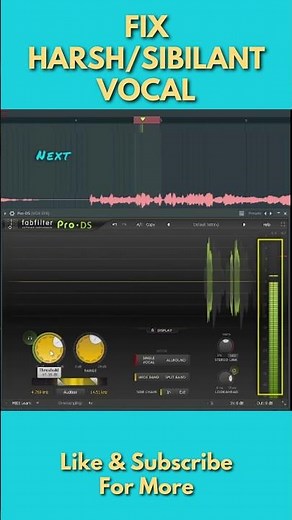 Fabfilter pro Ds Vocal processing Techniques: Fix Harsh Vocals. #Shorts