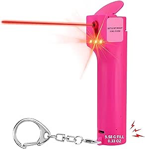 3-in-1 Pepper Spray Self Defence Personal Alarm Set for Women, Max Strength Pepper Gel & 130 dB Safety Alarms & Strobe Lights, Quick Release, 3X Protection, Canister Replaceable, Gifts for Girls