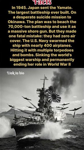 How the US Navy sank Japanese Biggest Battleship — Yamato WWII#shorts