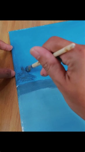 How to Paint a Serene Forest Silhouette (Part 1) | Simple Painting for Beginners #shorts #painting