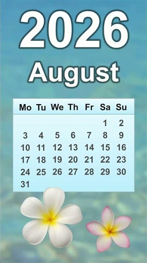 August 2026 Calendar