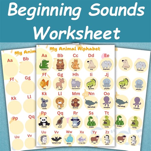 Animal Alphabet Matching Worksheets | Preschool Alphabet Worksheets | Kids Letter Recognition | Uppercase Lowercase Matching Game - Etsy