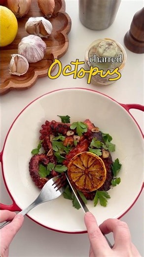Simple Charred Octopus #grill #seafood