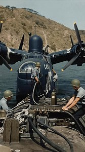 1.5M views · 20K reactions | A Martin PBM-5 Mariner of Fleet Air Wing One is taking on fuel from a small bowser boat in Tanapag Harbor, Saipan, May 1945. These seaplanes required specialized support vessels to keep them operational. Such refueling operations were routine in forward island bases during the Pacific campaign. #ww2 #aviation #military #aircraft | Jets 'n' Props | Facebook