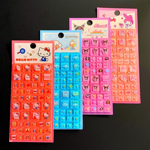 1 MODERN 3D Bonbon SANRIO STICKER | Hello Kitty | Cinnamoroll | My Melody | Kuromi | Kawaii | Stationary | Embossed | Bubble | Graphic - Etsy