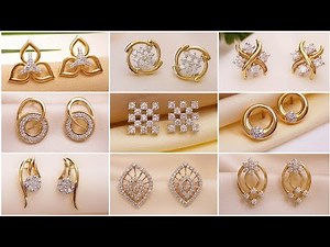 Latest Diamond Earrings stud design with price/studs/Earrings/ladies earrings/Diamond stud/Gold stud