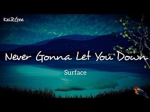 Never Gonna Let You Down |by Surface | KeiRGee Lyrics Video