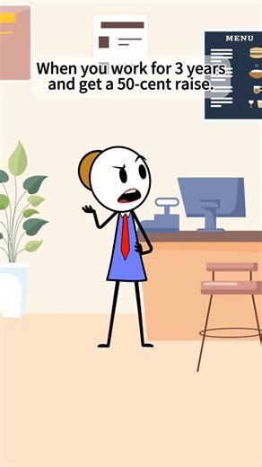 When you work for 3 years and get a 50-cent raise.#worklife #work #manager #jobs #animation | Jacky Animations