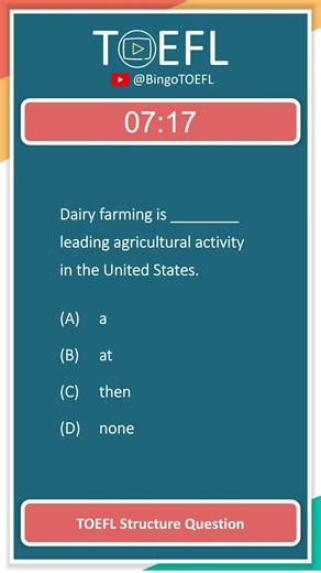 TOEFL Grammar Practice #601 | Structure Questions (Indefinite Article)