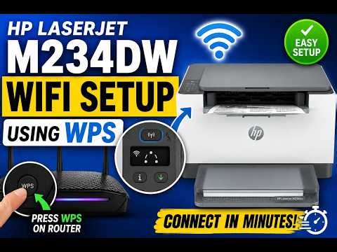 HP LaserJet M234DW Wi Fi Setup Using WPS | 123hp.com/setup | HP Printer Setup