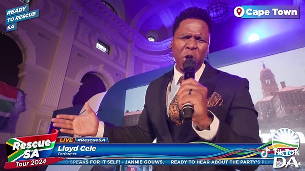 🎶 Experience this historic rendition of our #RescueSA campaign anthem by South African music legend and Idols star Lloyd Cele. Join us as we fight for a better SA by voting DA on the 29th of May. Download the anthem here: https://www.da.org.za/election-2024-campaign-song