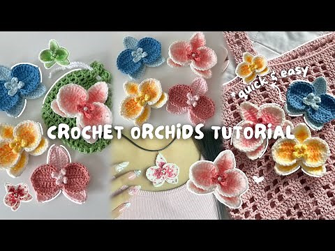 🌺 How to crochet Orchid flowers EASILY | A step-by-step *Beginner-Friendly* Tutorial