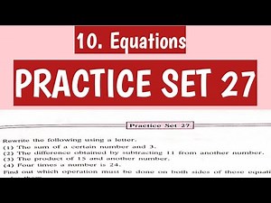 practice Set 27 class 6 chapter 10 equations | Maharashtra state board | #equationspracticeset27
