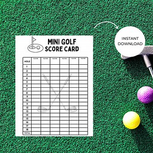 Mini Golf Score Card – Compact Scorekeeping Card for Golfers | Golf Birthday | Golf Party Printable - Etsy Canada
