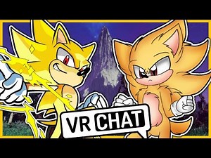 Movie Sonic And Modern Sonic Train Together In VRCHAT!!
