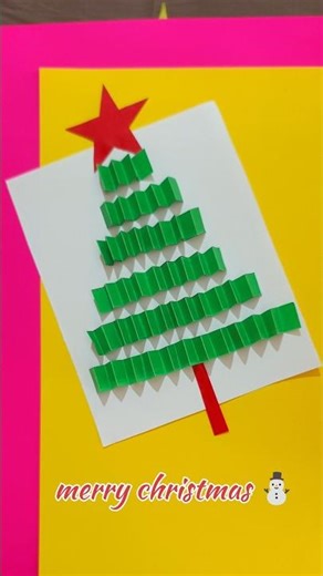 christmas card 🎁🎄 // christmas Tree #diy #craft #papercraft #christmas #shortvideo #shorts