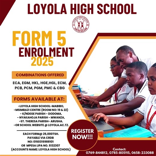 Loyola High School Form 5 Registration Information
