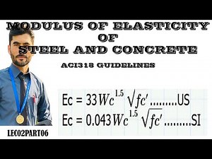 L02P06 THE MODULUS OF ELASTICITY OF STEEL AND CONCRETE IN SI AND US CUSTOMERY UNITS USING ACI