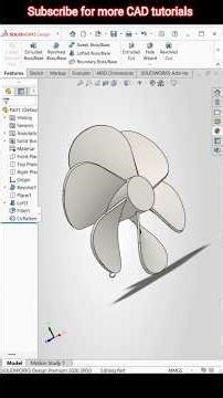 Mechanical Design: SolidWorks Fan Blade 🛠️ | SolidWorks Fan Blade Design 🚀 | CAD Tutorial #cad