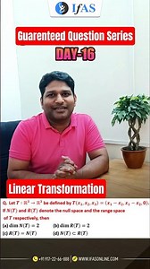 Linear Transformation | Linear Algebra | CSIR NET CSIR NET & GATE Mathematical Science | IFAS
