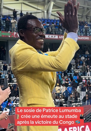 Can 2025 Maroc: Le sosie de Patrice Lumumba crée une émeute au moment de quitter le stade après la victoire du RD Congo 🇨🇩⚽️❤️. #can2025 #congo #congolaise🇨🇩 #lumumba #patricelumumba @Nbiko Tv @Brut Afrique