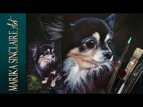 How to paint a realistic Chihuahua portrait in acrylics #2