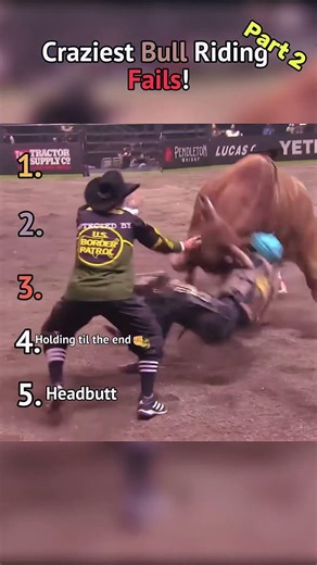 Top 5 craziest bull rides🤯🤯