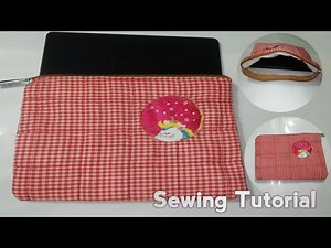 How to make a Tablet Sleeve Case /Diy Zippered Tablet Case /Easy Sewing Tutorial - Beginner Sewing