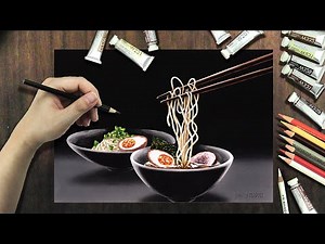 Let's draw Ramen / ラーメンを描きましょう(Tsukemen(Dipping noodles) / つけ麺)