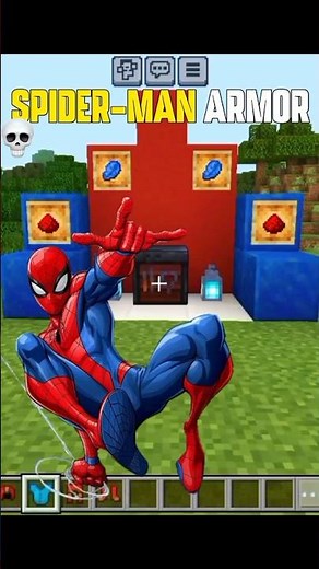 SPIDER-MAN ARMOR 😈 |Armor TrimCombo |Minecraft 1.20+ #minecraftshorts #spiderman