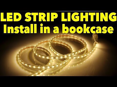 led strip lighting installation instructions in a bookcase