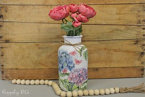 How To Decoupage a Glass Jar - Raggedy Bits
